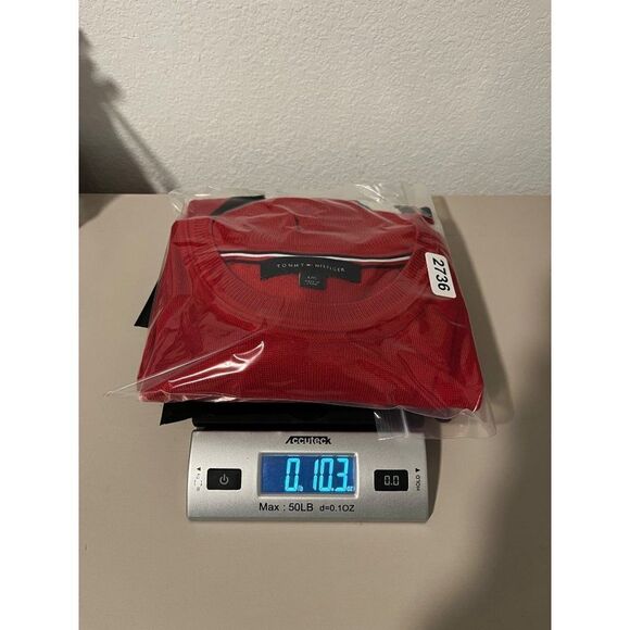 Tommy Hilfiger Penguin Novelty Print Lightweight Crew Neck Sweater Large Red - Picture 12 of 12